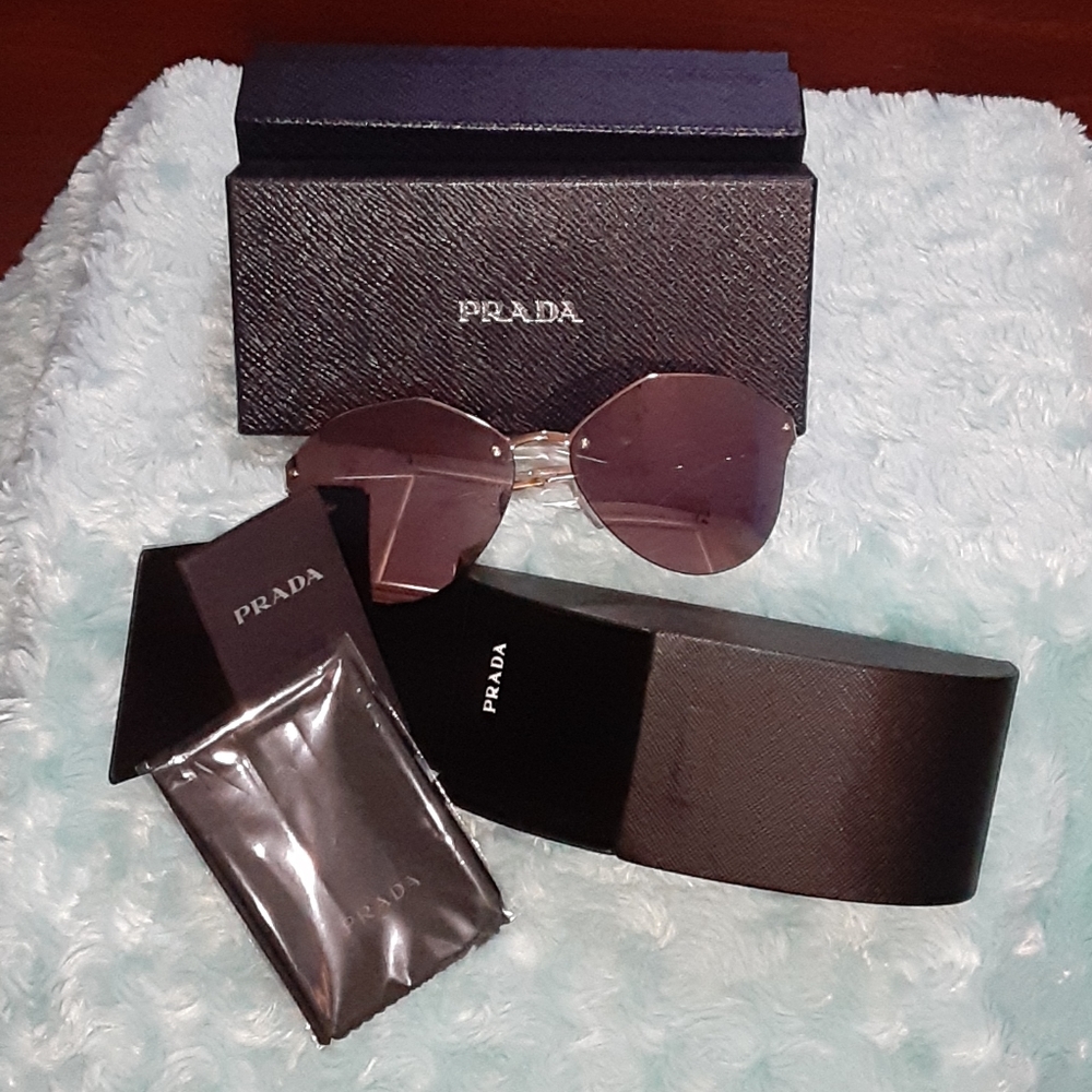 NWT Prada Rimless Cateye Sunglasses